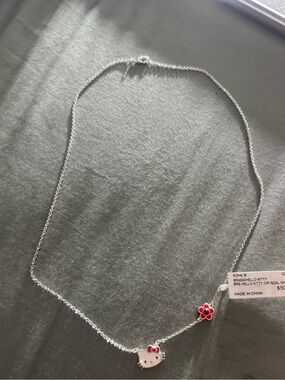 Hello Kitty Necklace with Pink Enamel Charms